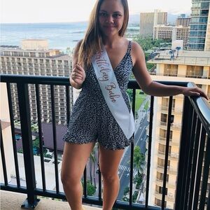 Stylish Blue and White Romper